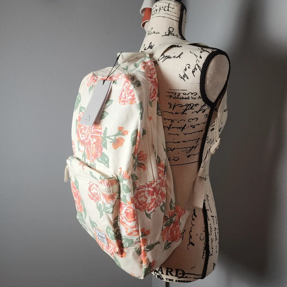 Herschel vintage rose natural cotton backpack